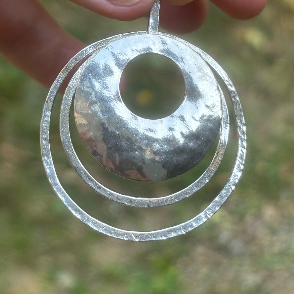 Retired Silpada Silver Circle Pendant
